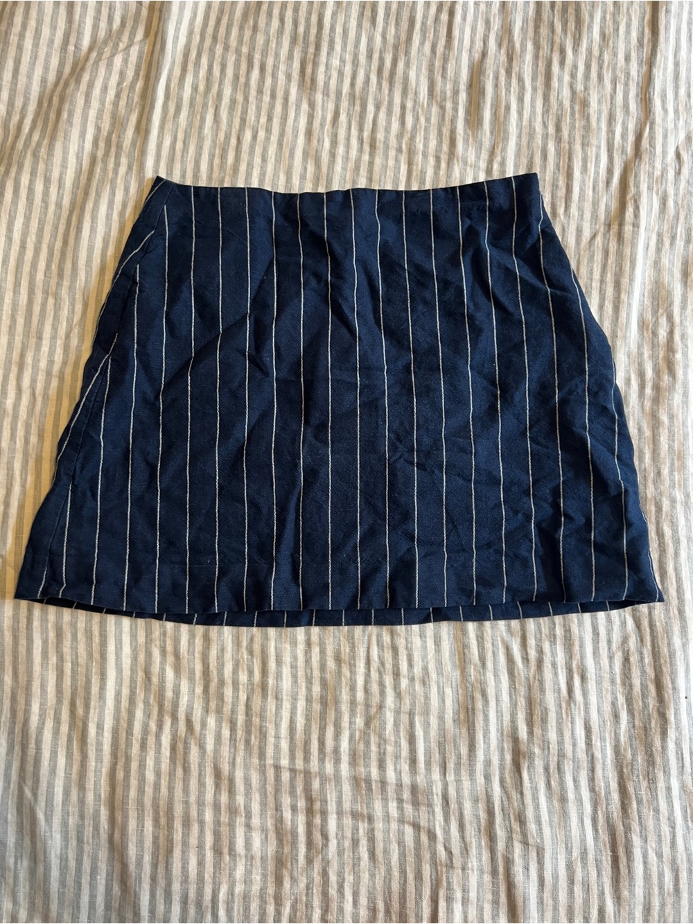 GAP Navy with White Pinstripe Mini Skirt